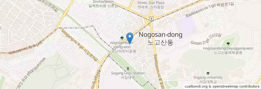 Mapa de ubicacion de Seo Seo Galbi Korean Beef BBQ (立食韓牛BBQ) en Südkorea, Seoul, 마포구.