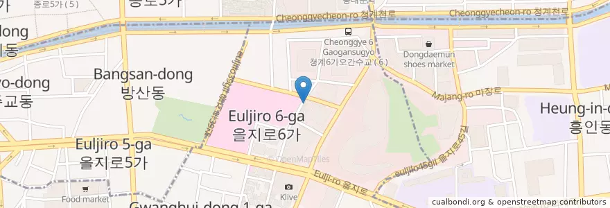 Mapa de ubicacion de Korean Carb Buffet (順美家幸福的醬蟹) en Güney Kore, Seul, 광희동.