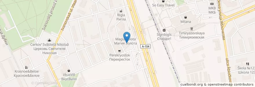 Mapa de ubicacion de Сварня en Russia, Distretto Federale Centrale, Москва, Северный Административный Округ, Тимирязевский Район.