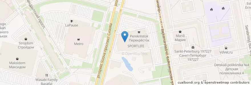 Mapa de ubicacion de КАРО en Russie, District Fédéral Du Nord-Ouest, Oblast De Léningrad, Saint-Pétersbourg, Приморский Район, Округ Озеро Долгое.