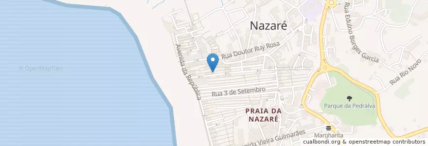 Mapa de ubicacion de Marisqueira en 葡萄牙, Centro, Leiria, Oeste, Nazaré, Nazaré.