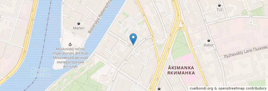Mapa de ubicacion de Шелби en 俄罗斯/俄羅斯, Центральный Федеральный Округ, Москва, Центральный Административный Округ, Район Якиманка.