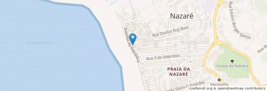 Mapa de ubicacion de Casa Lázaro en Portekiz, Centro, Leiria, Oeste, Nazaré, Nazaré.