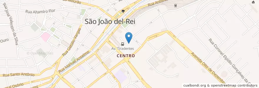 Mapa de ubicacion de Santa Casa São João Del-Rei en Brazil, Jihovýchodní Region, Minas Gerais, Região Geográfica Intermediária De Barbacena, Microrregião São João Del-Rei, São João Del-Rei.