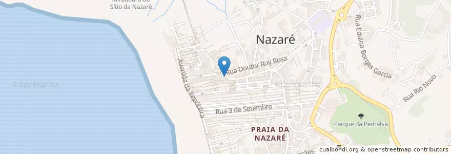 Mapa de ubicacion de AVIS en پرتغال, Centro, Leiria, Oeste, Nazaré, Nazaré.