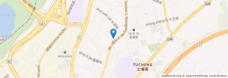 Mapa de ubicacion de 兆豐國際商業銀行 en تايوان, تايبيه الجديدة, 土城區.