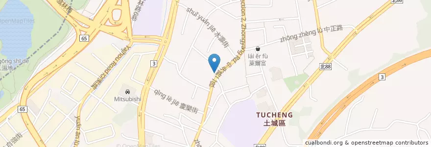Mapa de ubicacion de 台灣中油 en تايوان, تايبيه الجديدة, 土城區.