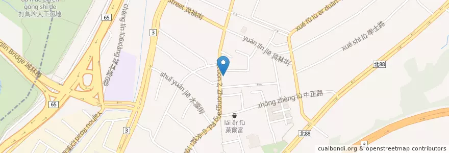 Mapa de ubicacion de 麥當勞 en 타이완, 신베이 시, 투청 구.