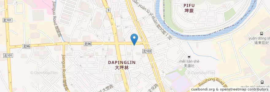 Mapa de ubicacion de AFGO STEAK HOUSE en تايوان, تايبيه الجديدة, 新店區.