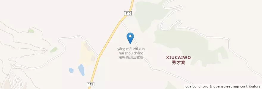 Mapa de ubicacion de 楊梅職訓回收場 en 타이완, 타오위안 시, 양메이 구.