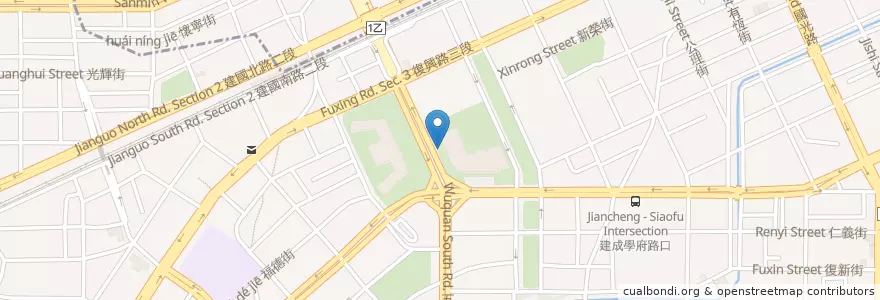 Mapa de ubicacion de 國立公共資訊圖書館 en 臺灣, 臺中市, 南區.
