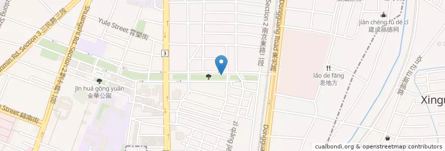 Mapa de ubicacion de 興進園道 en Taiwán, Taichung, 北區.