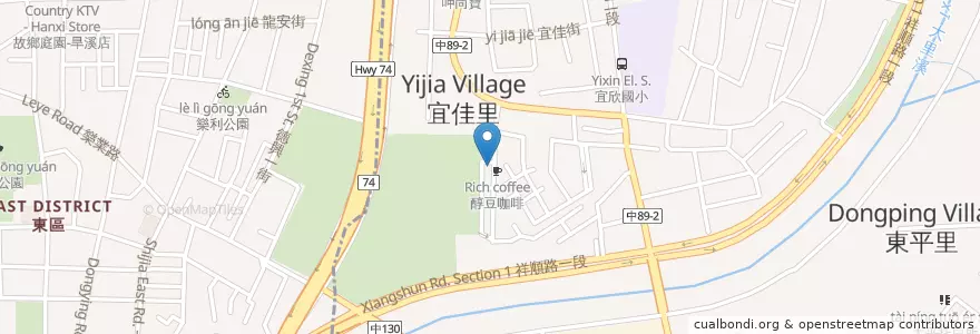 Mapa de ubicacion de 祥順運動公園 en Taïwan, Taichung, 太平區.