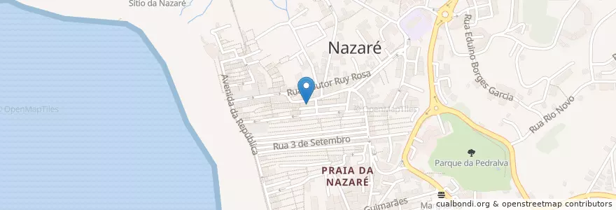 Mapa de ubicacion de Consulório Médico António Martins en البرتغال, الوسطى, ليريا, Oeste, Nazaré, Nazaré.