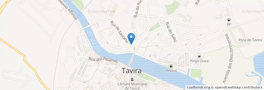 Mapa de ubicacion de Kohinoor Restaurante Indian Tandoori en پرتغال, Algarve, Algarve, فارو, تاویرا, Tavira.