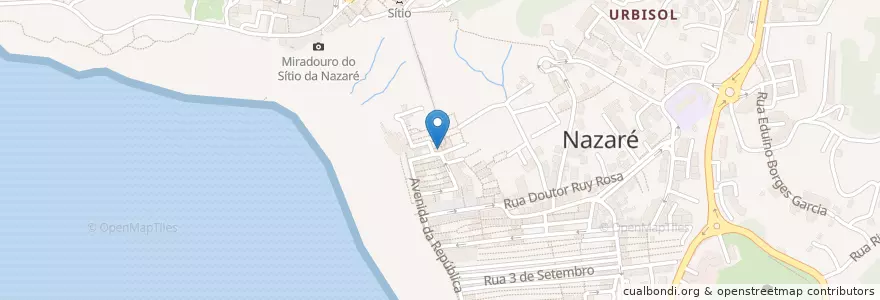 Mapa de ubicacion de Lift en Portugal, Mitte, Leiria, West, Nazaré, Nazaré.