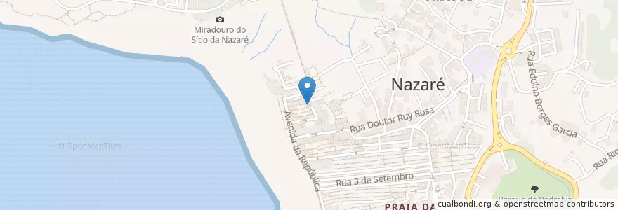 Mapa de ubicacion de Afonso's en 포르투갈, Centro, Leiria, Oeste, Nazaré, Nazaré.