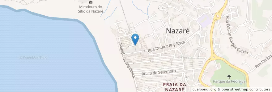 Mapa de ubicacion de Forno d'Orca en 葡萄牙, Centro, Leiria, Oeste, Nazaré, Nazaré.