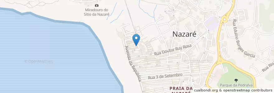 Mapa de ubicacion de Maria Matos en البرتغال, الوسطى, ليريا, Oeste, Nazaré, Nazaré.