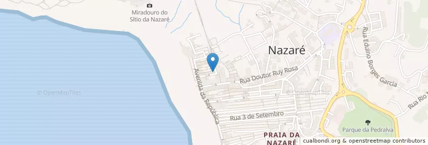Mapa de ubicacion de Casa Cação en ポルトガル, Centro, Leiria, Oeste, Nazaré, Nazaré.