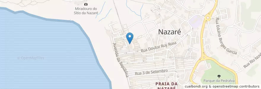 Mapa de ubicacion de Look en 葡萄牙, Centro, Leiria, Oeste, Nazaré, Nazaré.