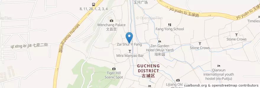 Mapa de ubicacion de Rouge Bar en چین, یون‌نان, 丽江市, 古城区, 大研街道.