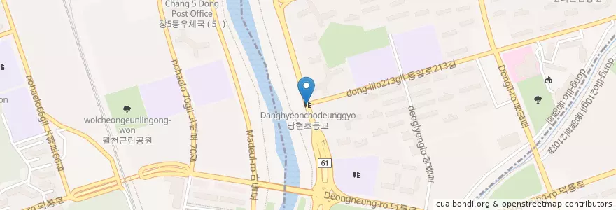 Mapa de ubicacion de Danghyeonchodeunggyo en South Korea, Seoul, Nowon-Gu, Sanggye 6·7(Yuk·Chil)-Dong.