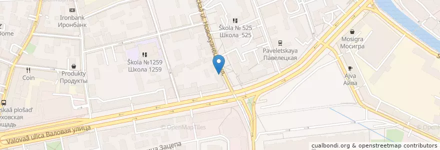 Mapa de ubicacion de Горздрав en Rusia, Distrito Federal Central, Москва, Distrito Administrativo Central, Район Замоскворечье.