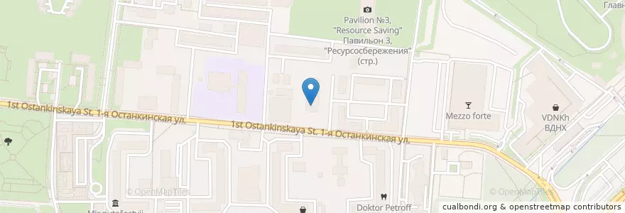 Mapa de ubicacion de Останкинский районный суд en Russia, Central Federal District, Moscow, North-Eastern Administrative Okrug, Ostankinsky District.