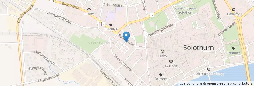 Mapa de ubicacion de safran en Svizzera, Soletta, Amtei Solothurn-Lebern, Bezirk Solothurn, Solothurn.