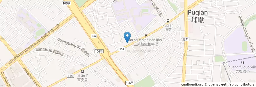 Mapa de ubicacion de 元大商業銀行 en 타이완, 신베이 시, 반차오 구.