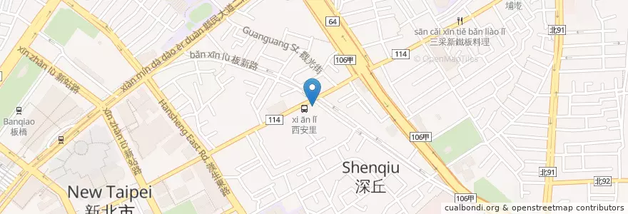 Mapa de ubicacion de 85度C en تایوان, 新北市, 板橋區.