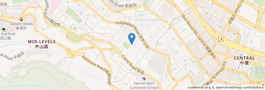 Mapa de ubicacion de Bar Feather Boa en Çin, Guangdong, Hong Kong, Hong Kong Adası, Yeni Bölgeler, 中西區 Central And Western District.