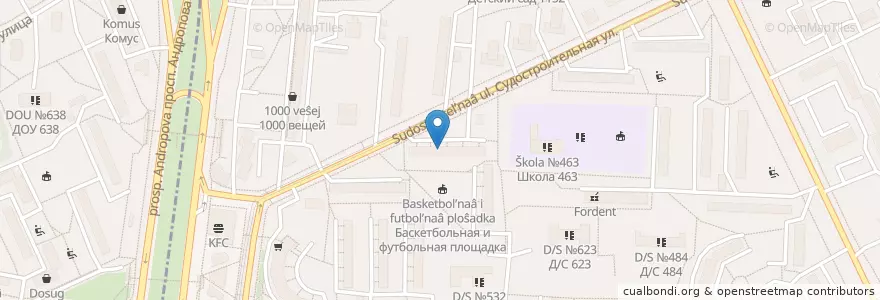 Mapa de ubicacion de Ontime Audio en ロシア, 中央連邦管区, モスクワ, Южный Административный Округ, Район Нагатинский Затон.