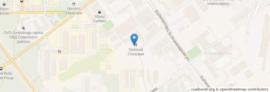 Mapa de ubicacion de Кофейня en Rusya Federasyonu, Сибирский Федеральный Округ, Novosibirsk Oblastı, Городской Округ Новосибирск.