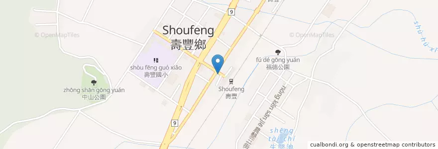 Mapa de ubicacion de 御風壽司 en 타이완, 타이완성, 화롄현, 서우펑 향.