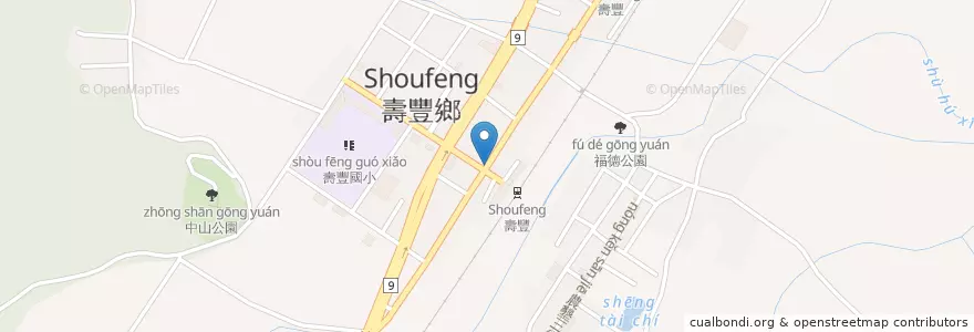 Mapa de ubicacion de 今日早點 en Taiwán, Provincia De Taiwán, Condado De Hualien, 壽豐鄉.