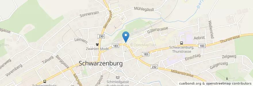 Mapa de ubicacion de Robidog en 瑞士, 伯尔尼, Verwaltungsregion Bern-Mittelland, Verwaltungskreis Bern-Mittelland, Schwarzenburg.