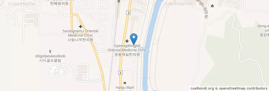 Mapa de ubicacion de 호원 119 안전센터 en South Korea, Gyeonggi-Do, Uijeongbu-Si.