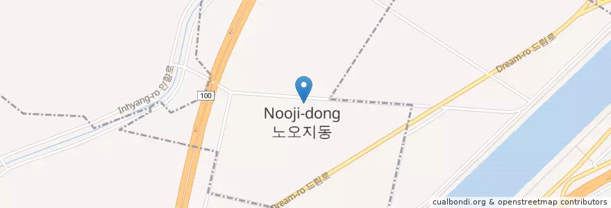 Mapa de ubicacion de 노오지동 en کره جنوبی, گیونگی-دو, 노오지동.