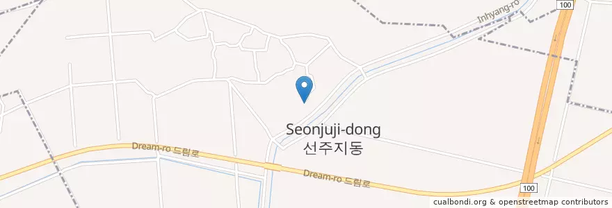 Mapa de ubicacion de 선주지동 en Güney Kore, 인천, 계양구, 선주지동.