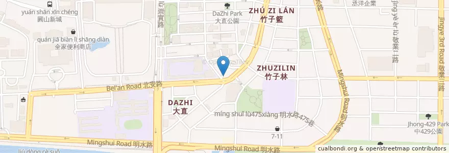 Mapa de ubicacion de 八方雲集 en Taiwan, 新北市, Taipé, 中山區.