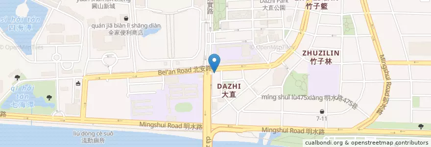 Mapa de ubicacion de 霸味薑母鴨 en 台湾, 新北市, 台北市, 中山区.