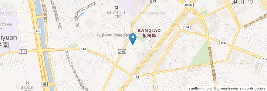 Mapa de ubicacion de Zoo Cafe en تايوان, تايبيه الجديدة, 板橋區.