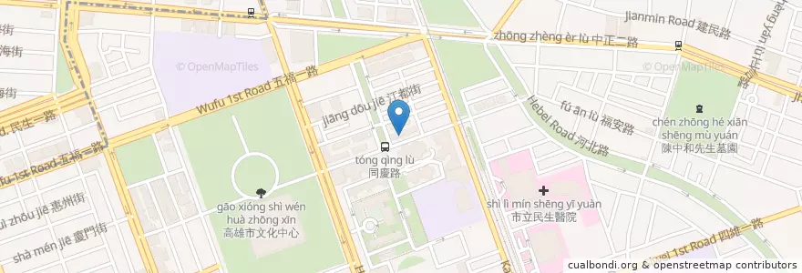 Mapa de ubicacion de 同慶診所 en Taiwan, Kaohsiung, 苓雅區.