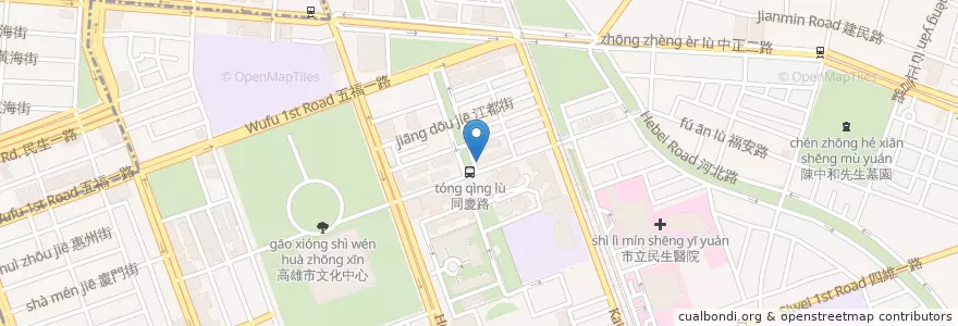 Mapa de ubicacion de 湯居涮涮鍋 en Taiwan, Kaohsiung, 苓雅區.