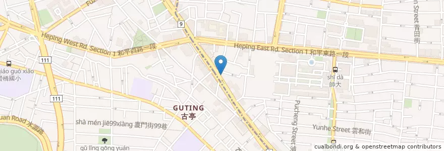 Mapa de ubicacion de 古亭健康人生藥局 en Taiwan, Nuova Taipei, Taipei, 中正區.