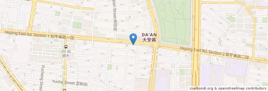 Mapa de ubicacion de 大正眼科 en Taiwan, Nuova Taipei, Taipei, 大安區.