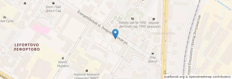 Mapa de ubicacion de Мосаптека en Россия, Центральный Федеральный Округ, Москва, Юго-Восточный Административный Округ, Район Лефортово.