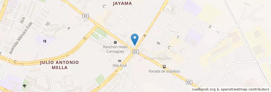 Mapa de ubicacion de Agencia CUBACAR Camaguey en Cuba, Camagüey, Camagüey, Ciudad De Camagüey.
